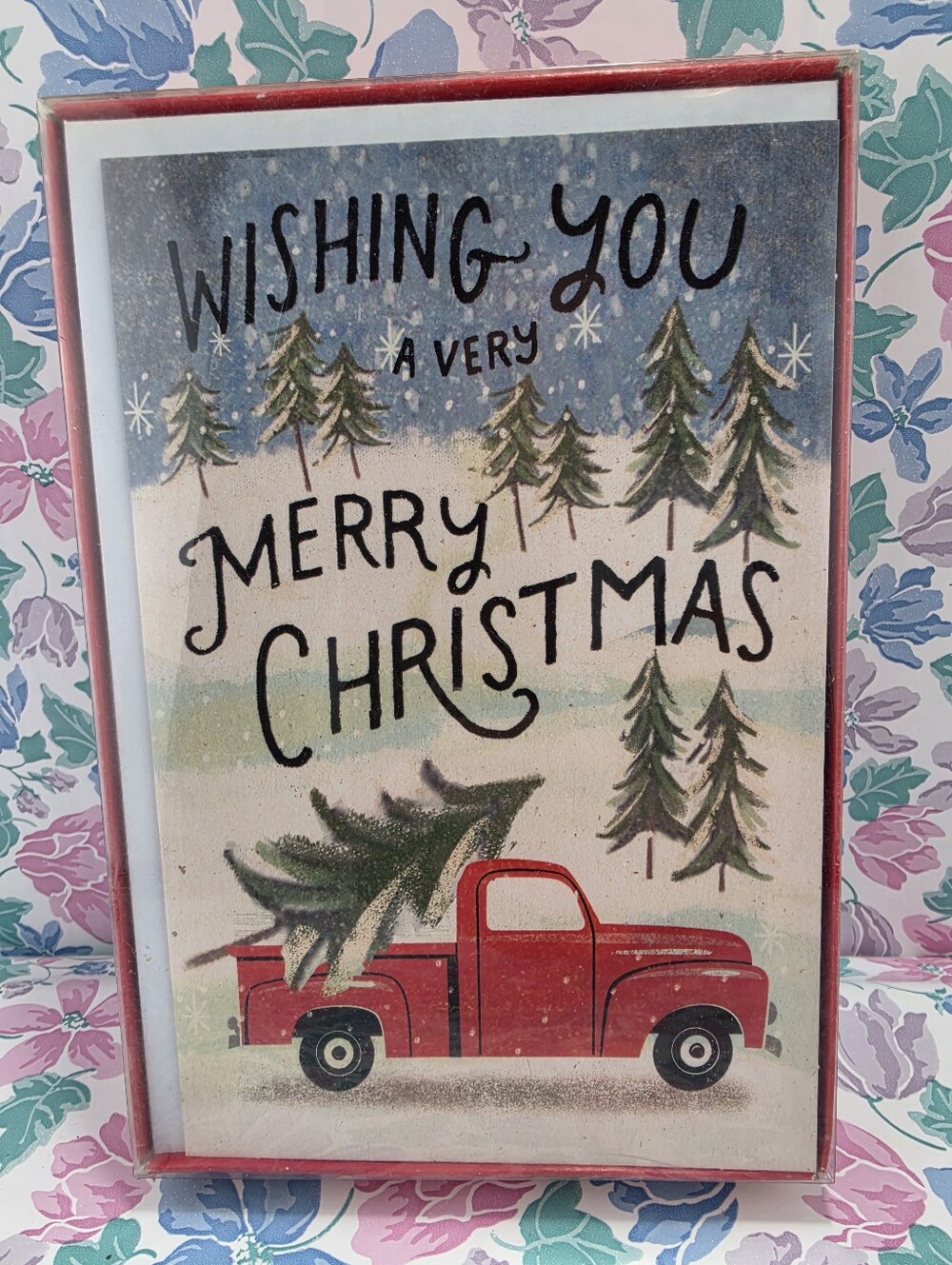 American Greetings Merry Christmas cards and envelopes.